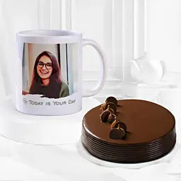 Truffle Eggless Cake N Photo Mug Duo-picture-43
