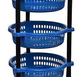 vm bond Fruits/Vegetables Kitchen Rack Plastic Kitchen Basket Rack Round & Vegetables & Office ,Onion Basket Fruits Plastic-picture-17