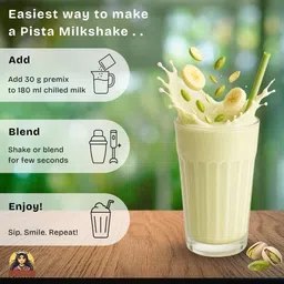 nairuti vyutpadan Pista Milk Drink Mix | Royale Pistachio Flavor | Instant Healthy Beverage image 3