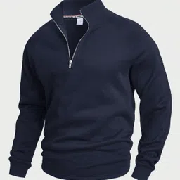 fashionandyouth Men Full Sleeve Solid Sweatshirt image 1