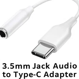 ESTOREHUB White Type-C to 3.5mm Audio Adapter Phone Converter image 2