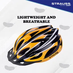 strauss Cycling Helmet with Back Light & Detachable Visor| Mountain Cycle Helmet Cycling Helmet image 4
