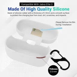 KANSOL Silicone Velcro Earbuds Case For Jabra Elite 3 image 2