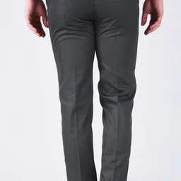 ad & av Men Regular Fit Grey Cotton Blend Trousers image 2