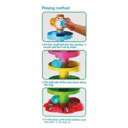 ruffo Bright Monkey Ball Drop Spiral Tower – Engaging Roll Ball Game for Toddlers-picture-13