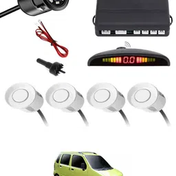 Car Parking Sensors - Set of 4 with Reverse Parking Camera (White)-303 Safety of Passengers/Car One Alarm Kit-2486 Parking Sensor-image-36