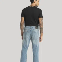 snitch Men Flared Mid Rise Light Blue Jeans image 3