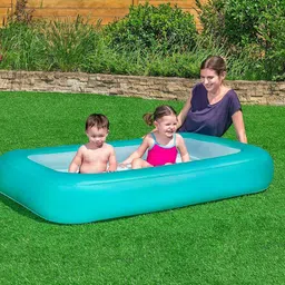 51115 (IND*44) Inflatable Swimming Pool 5.5 Foot Kids (Green) With Free Pump Inflatable Swimming Pool-image-24