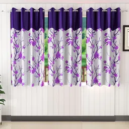 ville style 152 cm (5 ft) Polyester Room Darkening Window Curtain (Pack Of 3)-picture-22