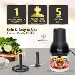 rico by rico CH05FB 700Ml Electric Vegetable Chopper For Kitchen| 400 Watts Copper Motor Electric Vegetable & Fruit Chopper image 3