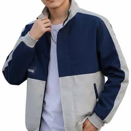 HEATGO MENS FASHION JACKET FULL SEELVES Colorblock Men Wind Cheater image 4