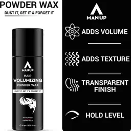 man-up Hair Volumizing Powder Wax, Strong Hold, Matte Finish - Enhance Volume & Texture 10 Strong Hold Hair Volumizer Powder image 3