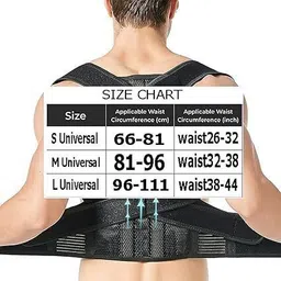 rich club Posture corrector belt for men and women for back pain back (FREE SIZE) Abdominal Belt image 4