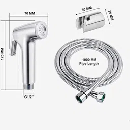 lvsha by lvsha Jet Spray for Toilet, Faucet for Toilet, Toilet Bidet Sprayer Set, Chrome Finish Faucet Set image 2