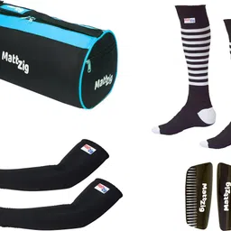 mattzig Ultimate (One Kit Bag + One Pair Football Socks + One Pair UV Protection Arm Sleeves + One Pair Football Shin Guard) Football Kit-picture-17