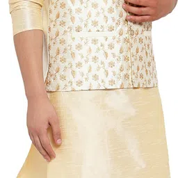 kraft india Men Poly Silk Pyjama Ethnic Jacket Set image 2