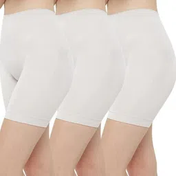 Pack of 3 Solid Women Black Regular Shorts-image-80