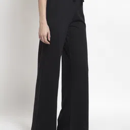 femea Women Solid Black Track Pants image 3