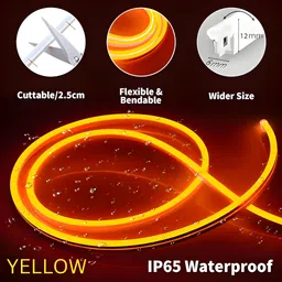 shinepark 600 LEDs 5 m Yellow, Red Steady Strip Rice Lights image 3