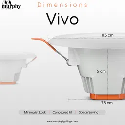 murphy LED 7W VIVO 3IN 1 COLOR CHANGING CONCEALED BOX DOWN LIGHT (CW/NW/WW, Pack of 1) Recessed Ceiling Lamp image 4