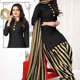 houseofcommon Unstitched Crepe Salwar Suit Material Printed image 1