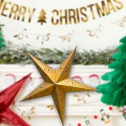 veandyou Paper Star Hanging Lantern_Yellow_AZ39pack of 1 Yellow Paper Hanging Lantern-picture-21