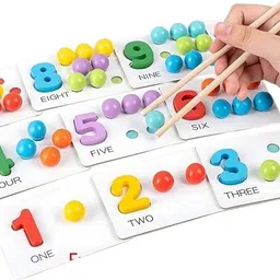 bestie toys Number cognitive operation bead matching game Educational, Toddler Sports toys image 2