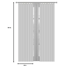 bfam Solid (Pack of 2) 5 Ft Blackout Eyelet Polyester Window Curtain ( Navy Blu) image 2