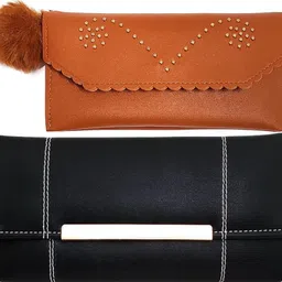 Casual, Party, Formal Brown, Black Clutch-image-13