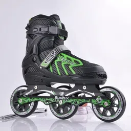 3 Wheel Inline Skating Kids with Skating Protection Kit Set In-line Skates - Size Free UK-image-21