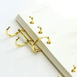 BM RETAIL 2 Pcs Gold Book Rings 3 Holes Metal Loose Leaf Binder Rings for Notebook Binding Manual Ring Binder-image-5