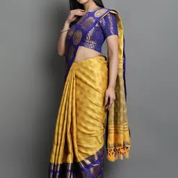 quexle Woven Chettinadu Jacquard Saree image 2
