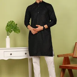 tb mania Men Cotton Blend Kurta Pyjama Set-picture-22