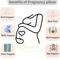 siroki bond Microfibre Solid Pregnancy Pillow Pack of 1 image 5