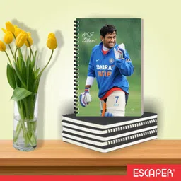 escaper M.s.Dhoni In Practice Leminated soft Cover Diary, Binding Notebook A5 Diary Ruled 160 Pages image 4