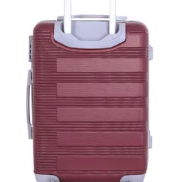 stunnerz Hard Body Set of 2 Luggage 8 Wheels - ABS Lightweight ( Small 55cm Medium 65cm) Trolley bag -with Anti-Theft Zipper - Purple image 2