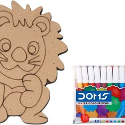 erhindia Wooden Lion Animal Cutouts for Kids Crafts DIY Painting Kit for Art Craft-picture-27
