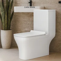 cara mark One-Piece Ceramic Toilet with Dual-Flush|Soft-Close Seat Cover | one piece commode|commode for toilet| Western Commode-picture-25
