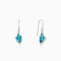 925 Silver Blue Night Earrings|Lifetime plating | 6 Months Warranty Zircon Sterling Silver Drops & Danglers-image-6