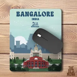 The Desi Monk Bangalore India Anti Skid Mouse Pad for Laptops and Computers Non Slip Base Mousepad image 2