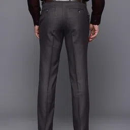 raymond Men Slim Fit Grey Polyester Trousers image 3