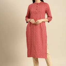 isha e kart Women Printed Viscose Rayon A-line Kurta image 5