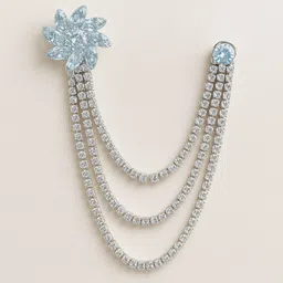 Bawree Silver Plated Stone Brooch Lapel Pin Brooch-picture-20