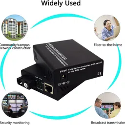 Etzin Ethernet Fiber Media Converter SC Pair of 1000M Bi-Directional Fiber up to 3Km 2 Ports 1000 Mbps Network Switch image 5
