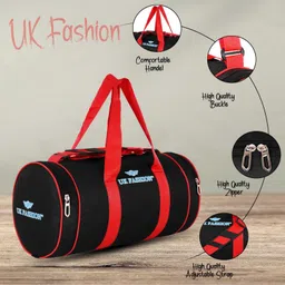 uk fashion 22 L Gym Duffel Bag - Premium Quality Sports Bag Gym Travel Duffle Bag For Men & Women Gym - Red image 4