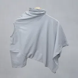 magneto Men Printed, Typography, Colorblock Cowl Neck Pure Cotton Grey T-Shirt image 2