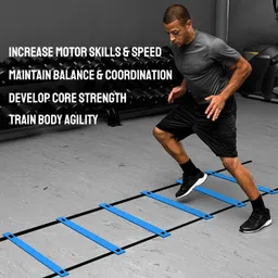 leosportz 3.5m ladder comes with 6 rungs with speed training parachute Speed Ladder image 4