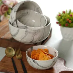 cdi White (300Ml,500ml, 750ml,1000ml) Ceramic 4 Pcs Serving Bowls image 1