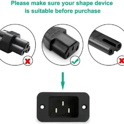 Techy-tech Power Cord 1.5 m 1.5 Meter Replacement Power Cable IEC Computer Mains Power Cable image 4
