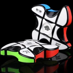 cuberkart QiYi 1x3x3 Ultimate 2-in-1 Magic Puzzle Fidget Spinner S Windmill Speed Cube image 3